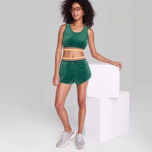 Green Wild Fable Velour Set